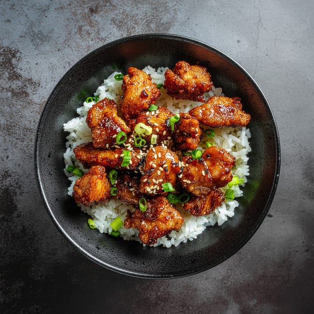 Orange Chicken Rice Bowl.