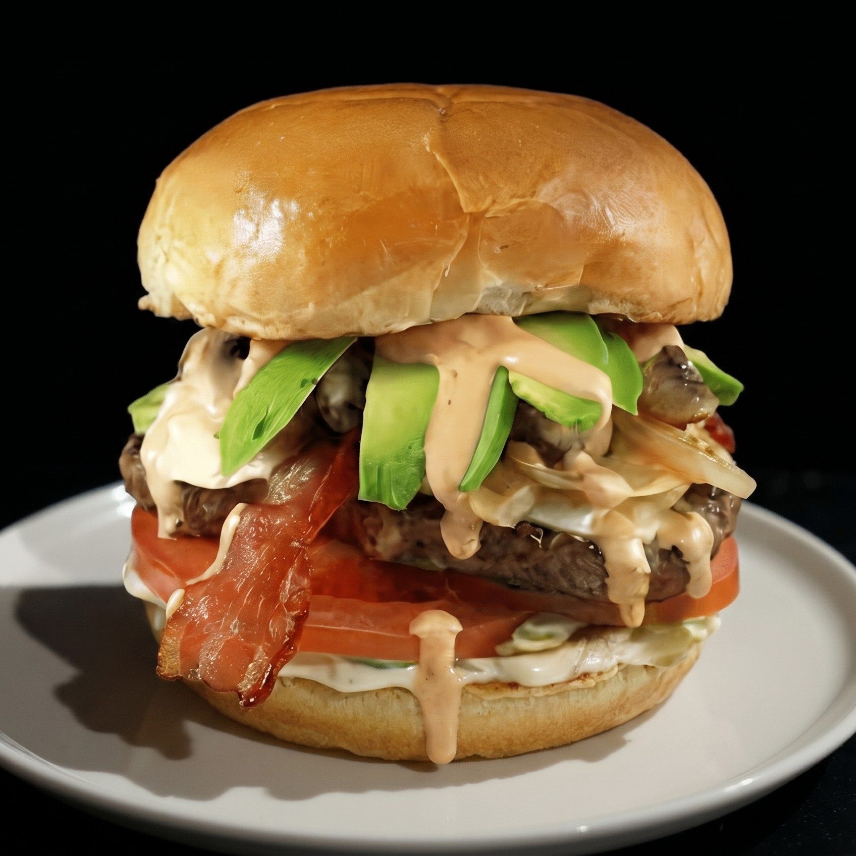 Chipotle Avocado Burger Sandwich Only.